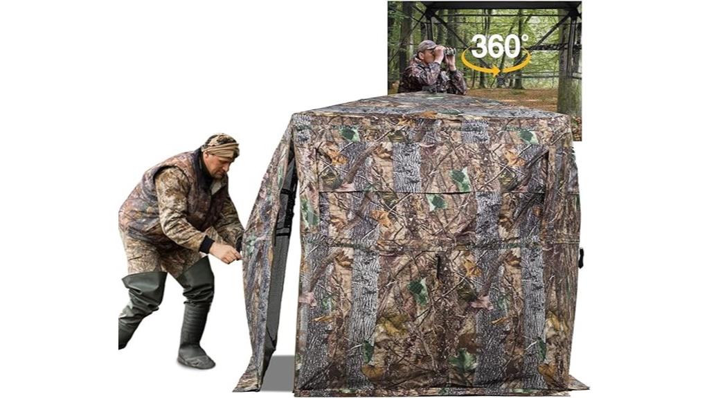 360 degree see through hunting blind