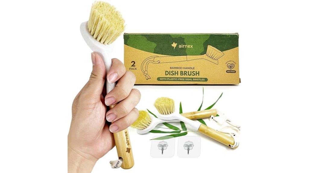 bamboo dish brush set
