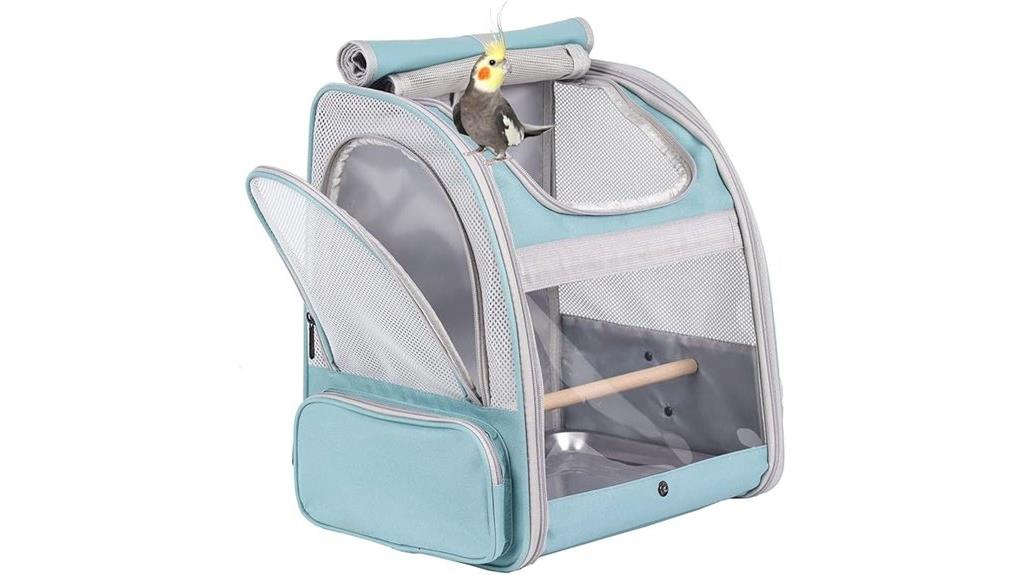 bird carrier with perch
