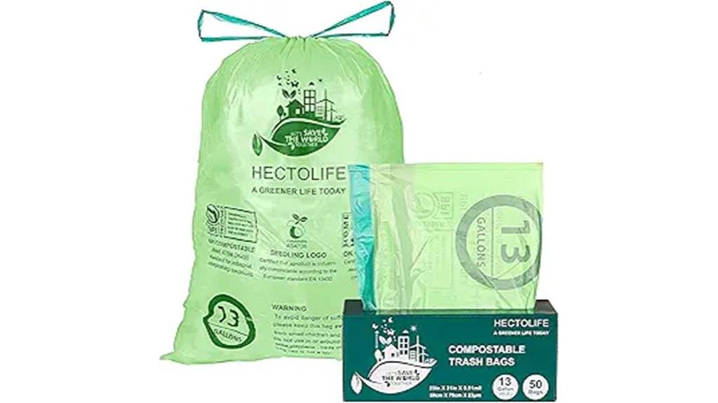 compostable 13 gallon trash bags