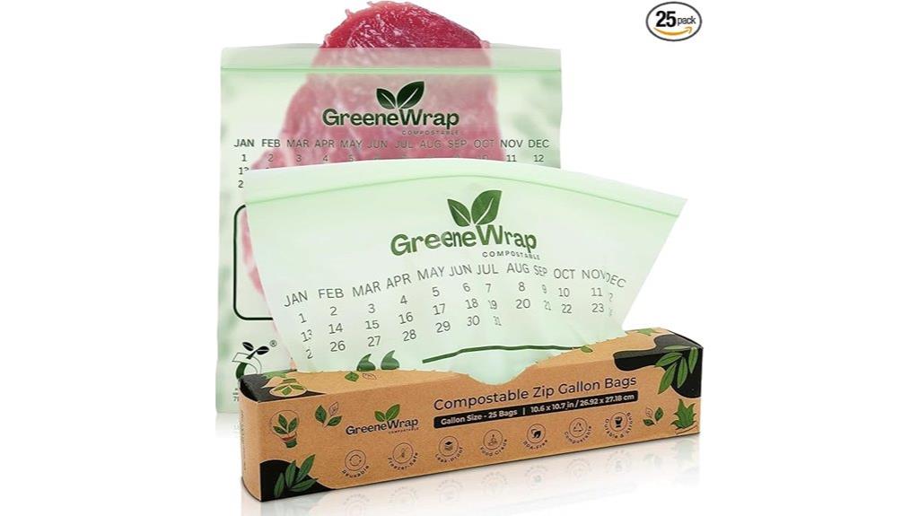 compostable gallon zip bags
