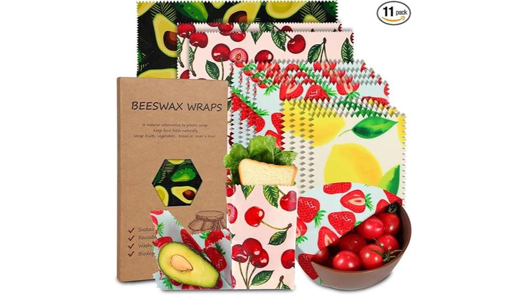 eco friendly beeswax food wraps