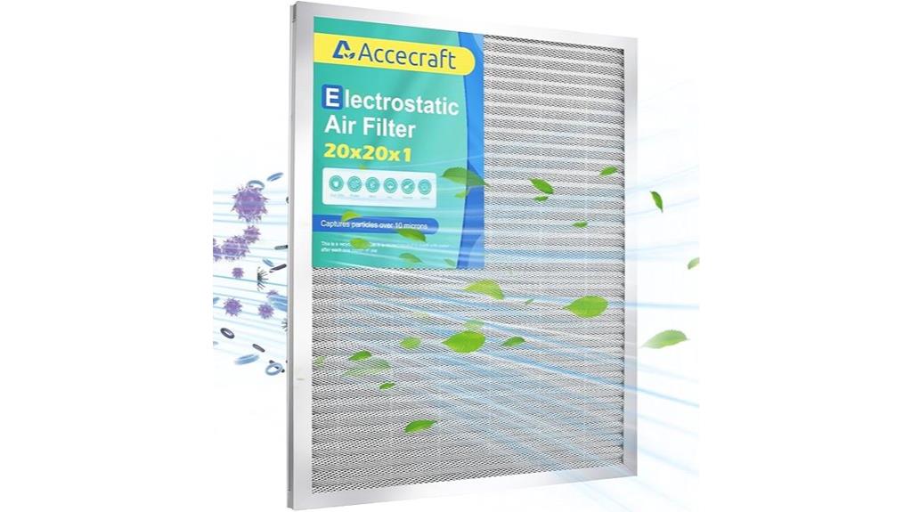 electrostatic washable aluminum filter