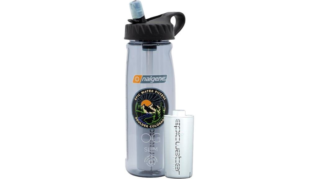 filtered bpa free water bottle