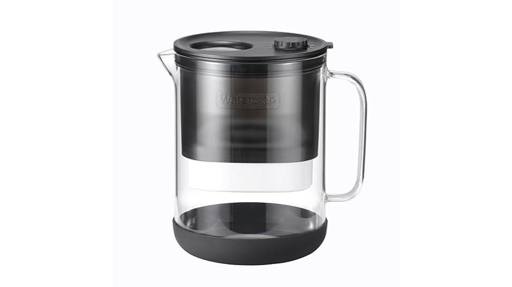 glass water filter pitcher