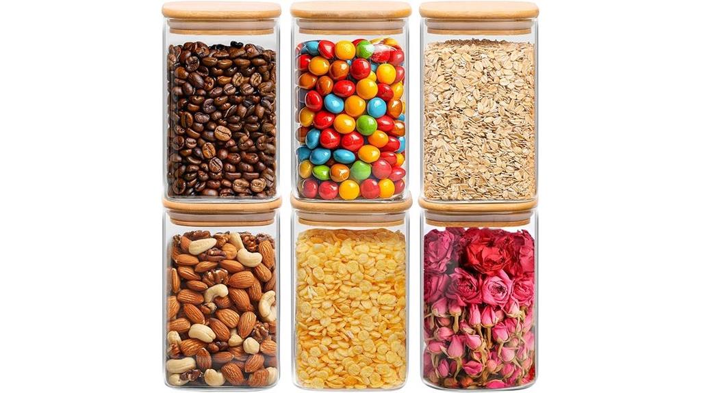large glass food storage
