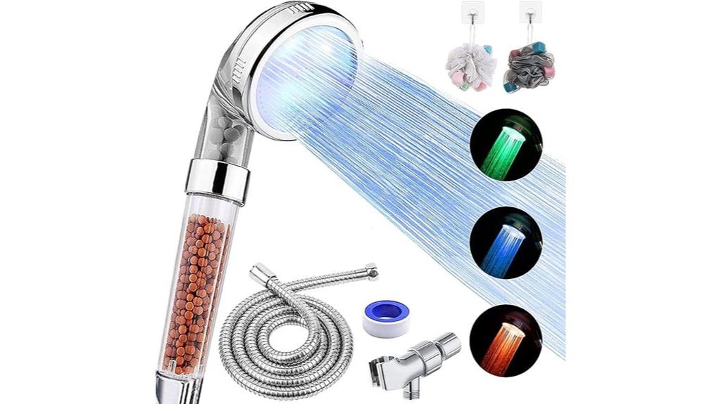 led handheld shower set