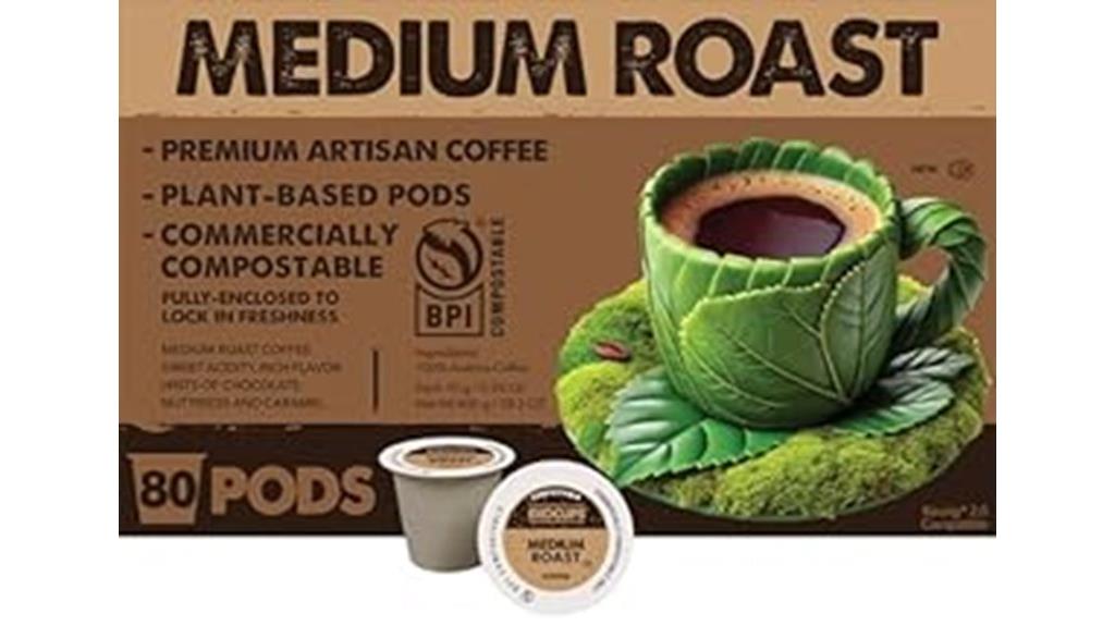 medium roast coffee pods