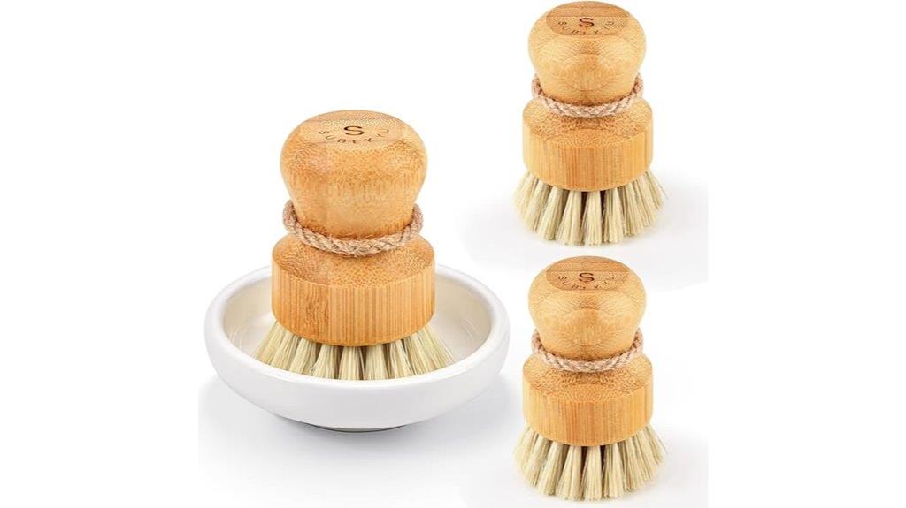 natural bamboo dish brushes