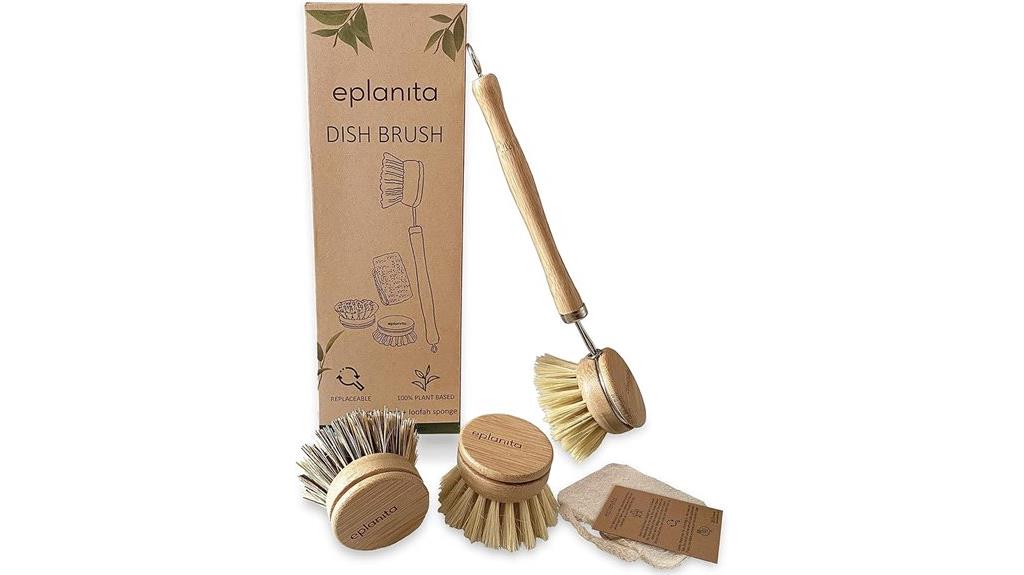 natural dish brush set