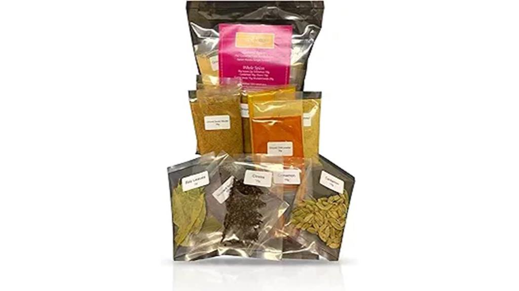 organic indian spice set