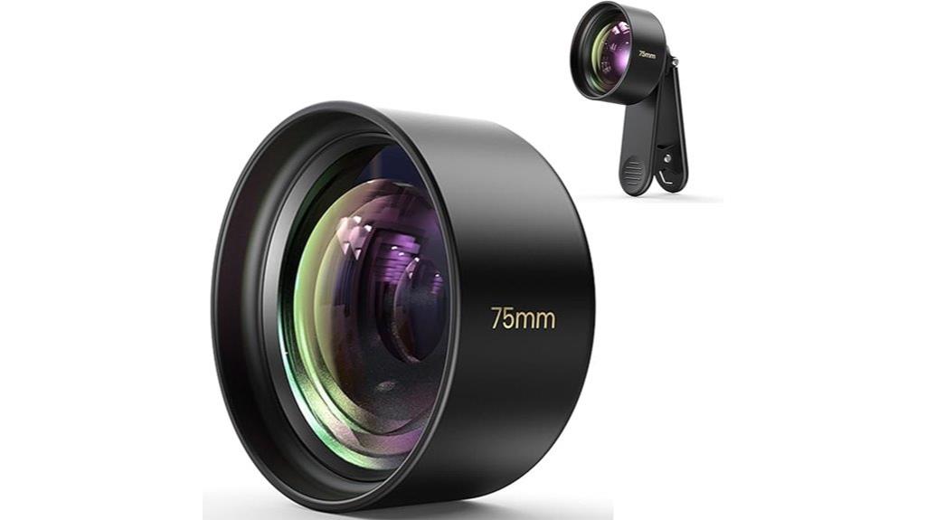 phone compatible 75mm macro lens