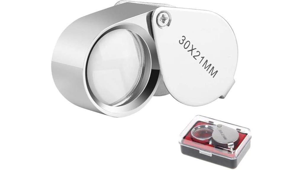 portable 30x magnifying loupe