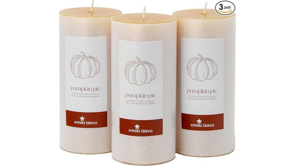 pumpkin pie scented candles