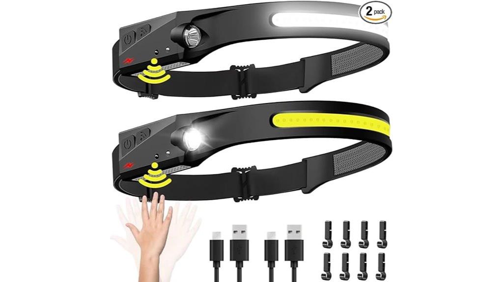 rechargeable dual headlamp set