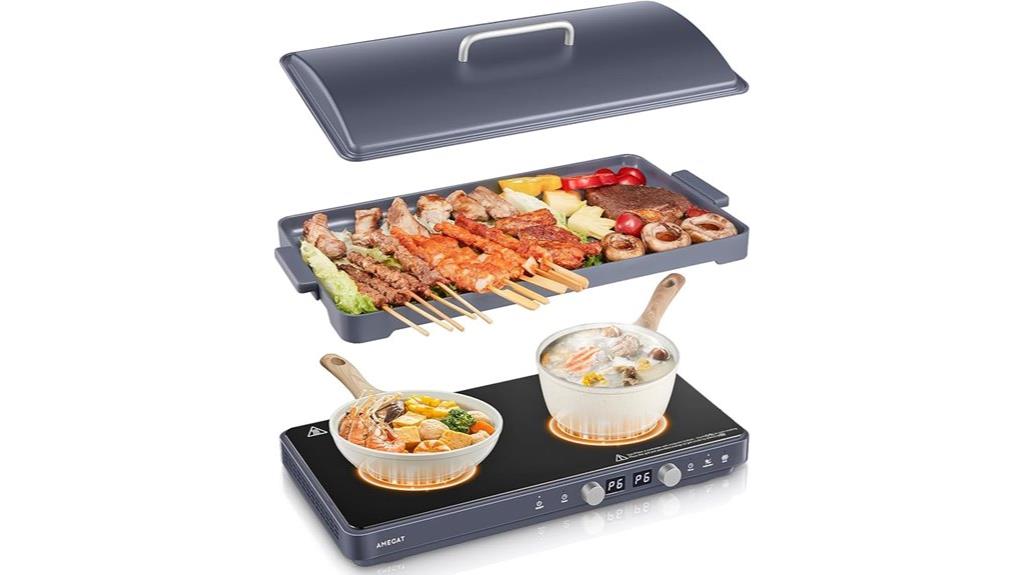 removable griddle induction cooktop