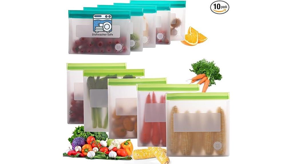 reusable silicone storage bags