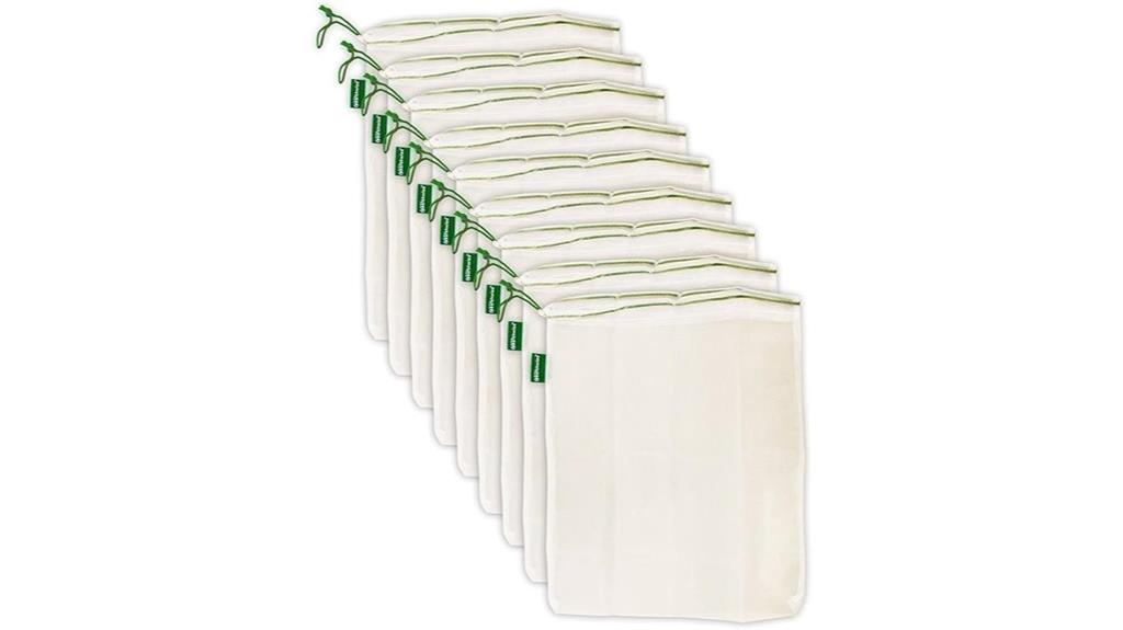 set of nine reusable bags