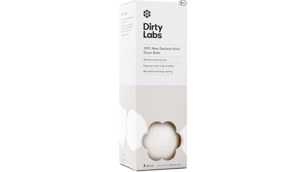 set of three wool dryer balls