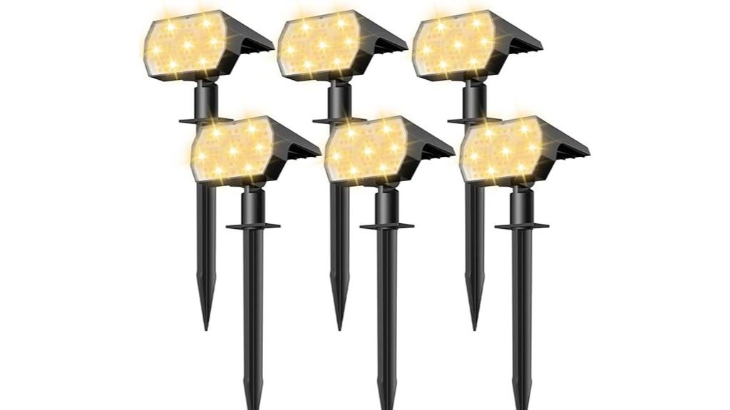 six pack solar garden lights