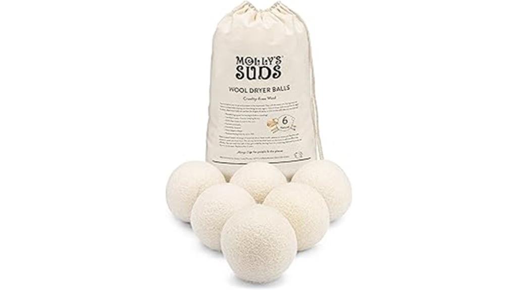 six wool dryer balls
