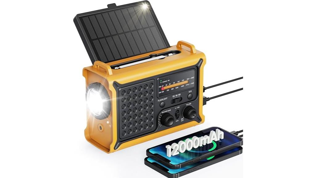 solar powered emergency radio