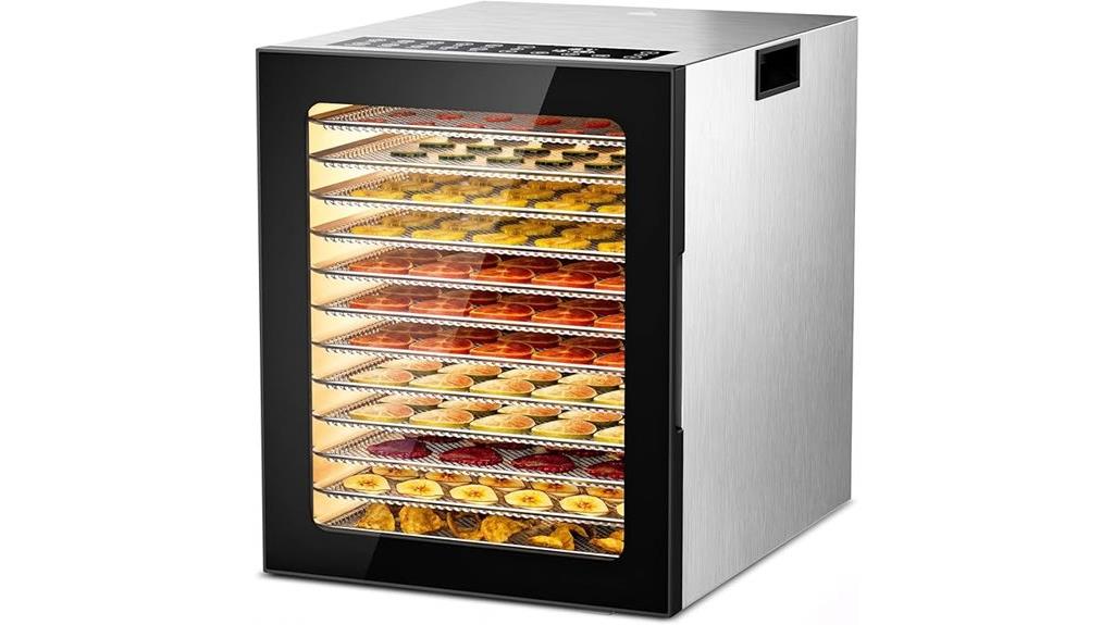 stainless steel 12 tray dehydrator