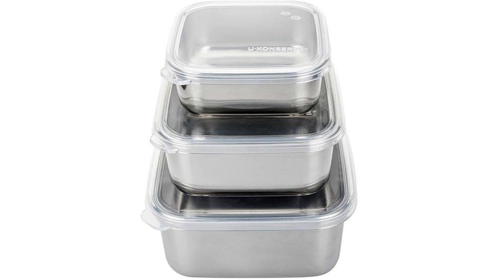 stainless steel food containers