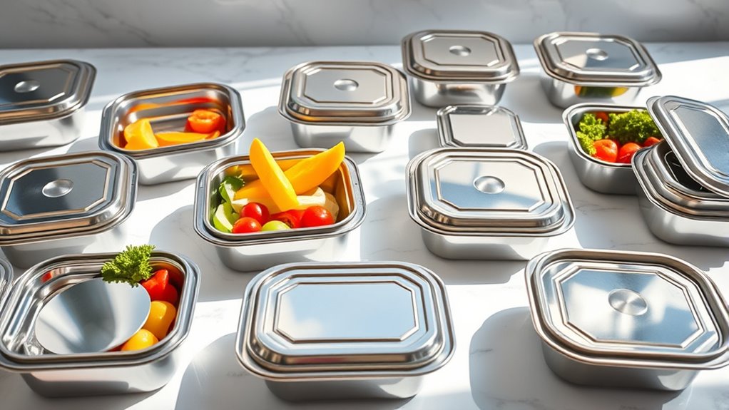 top stainless steel food containers