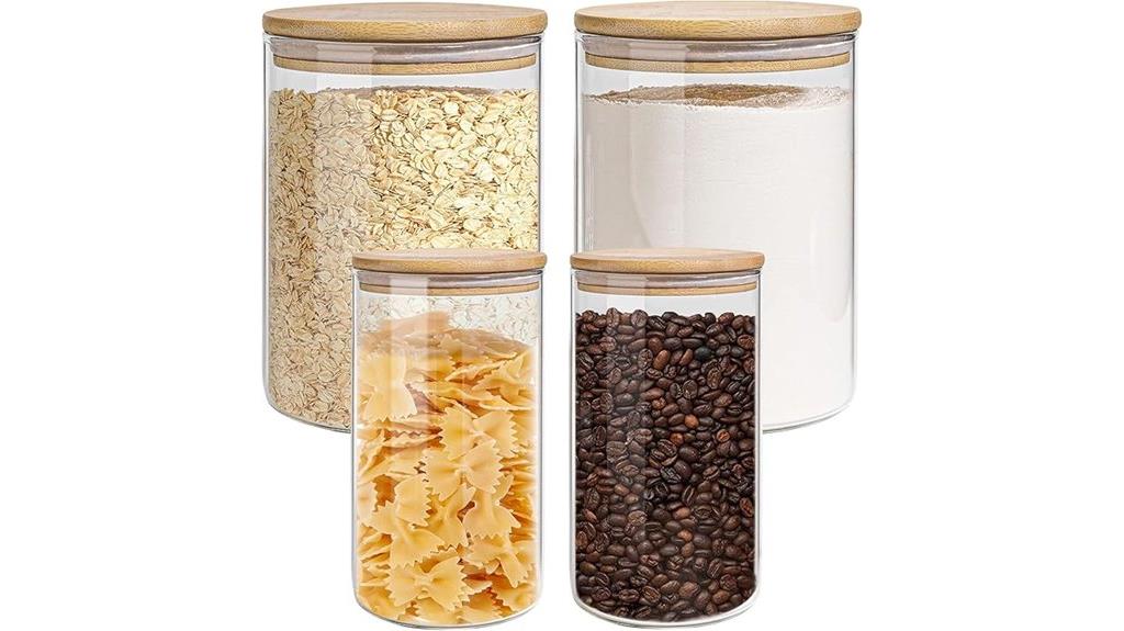 two pack glass jars
