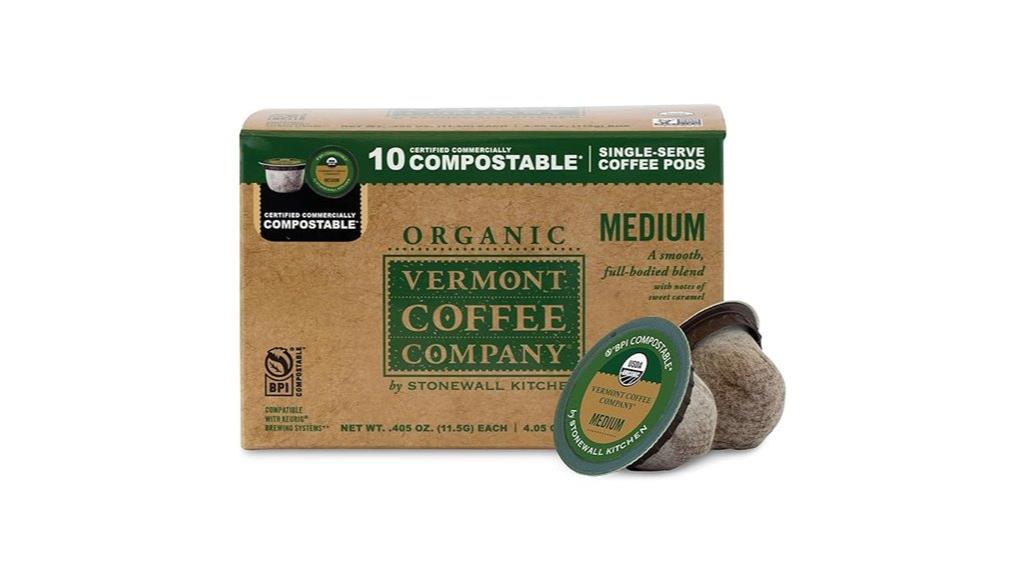 vermont organic compostable pods
