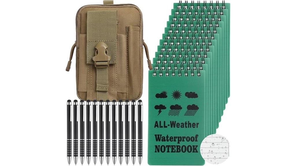 waterproof notebook pen kit