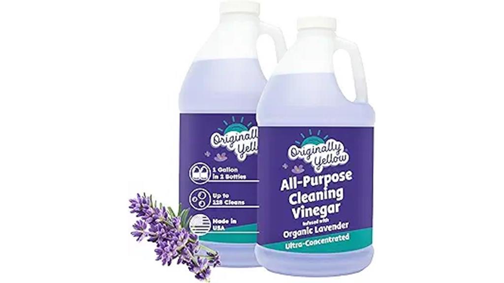yellow lavender vinegar bottles