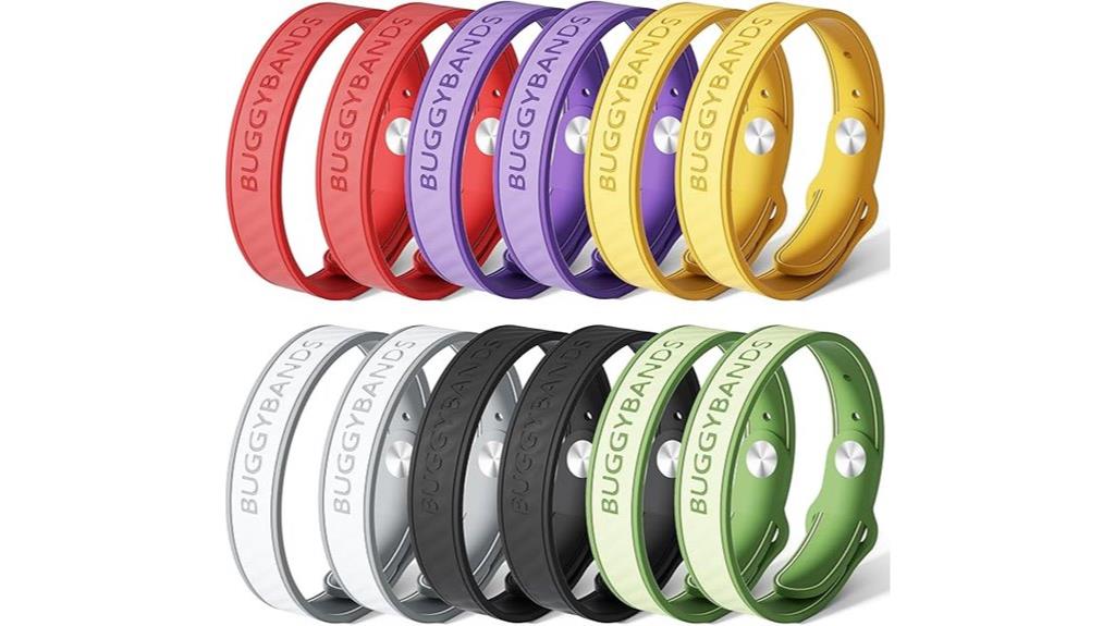12 pack silicone mosquito bracelets
