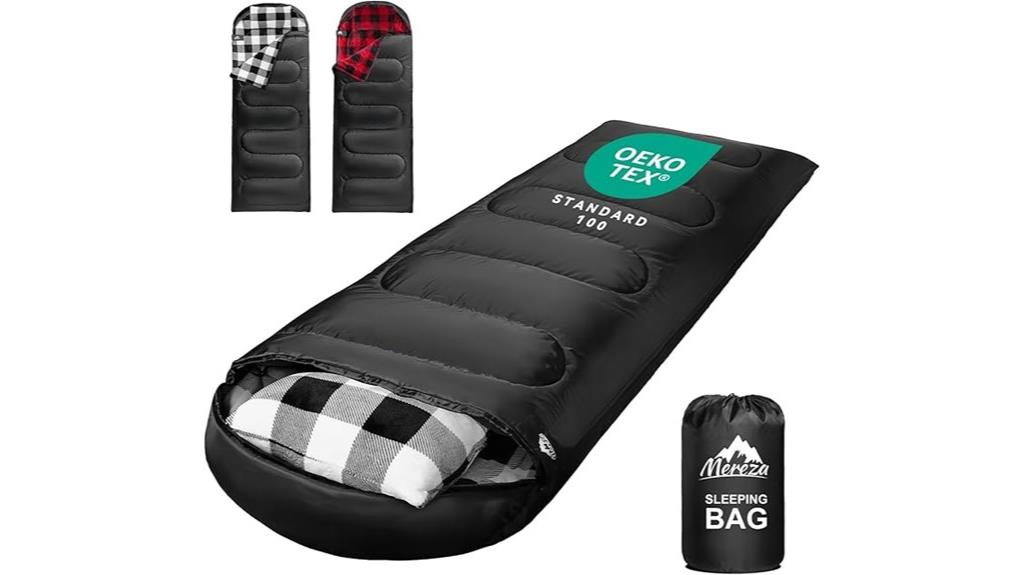 adult flannel sleeping bag