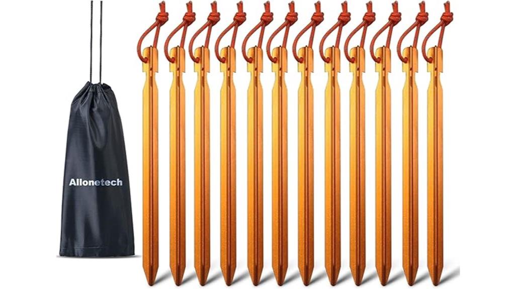 aluminum tent stake set