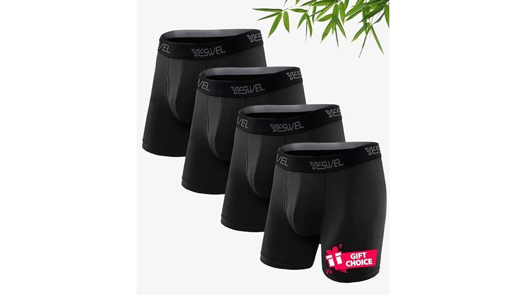 bamboo moisture wicking boxer briefs
