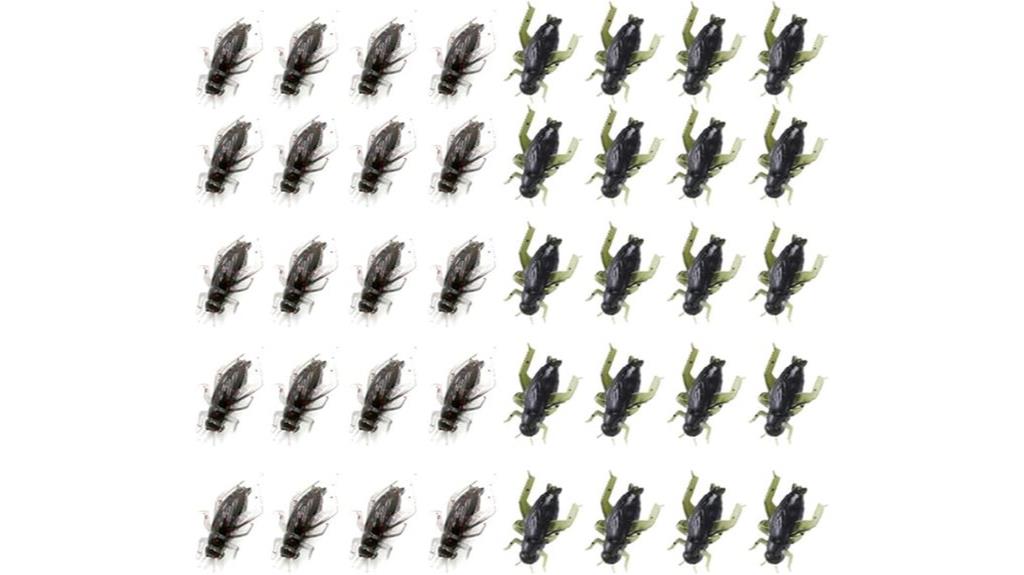 black cricket soft lures