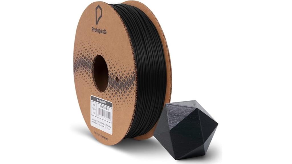 black pla filament spool