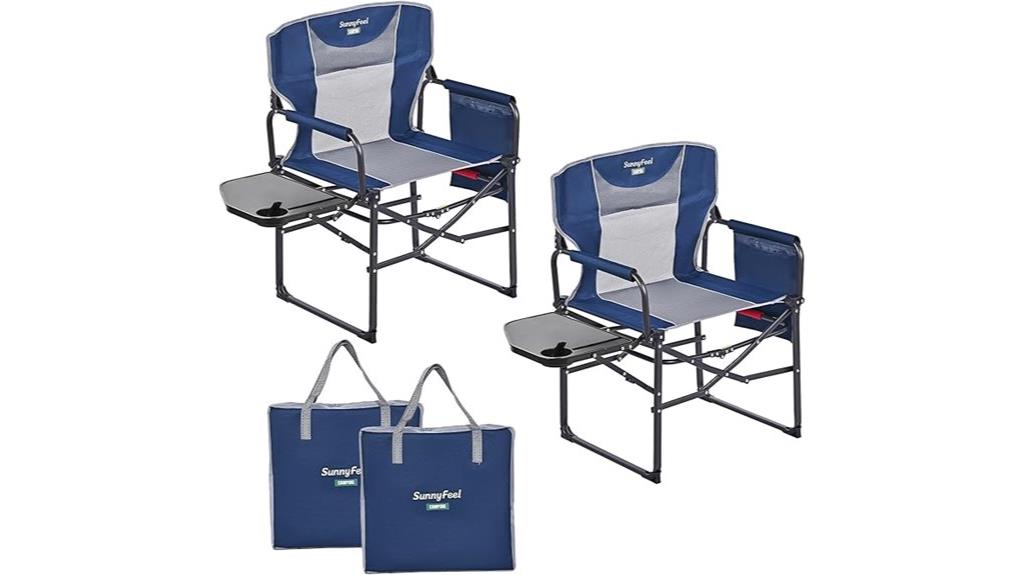 camping chair with side table