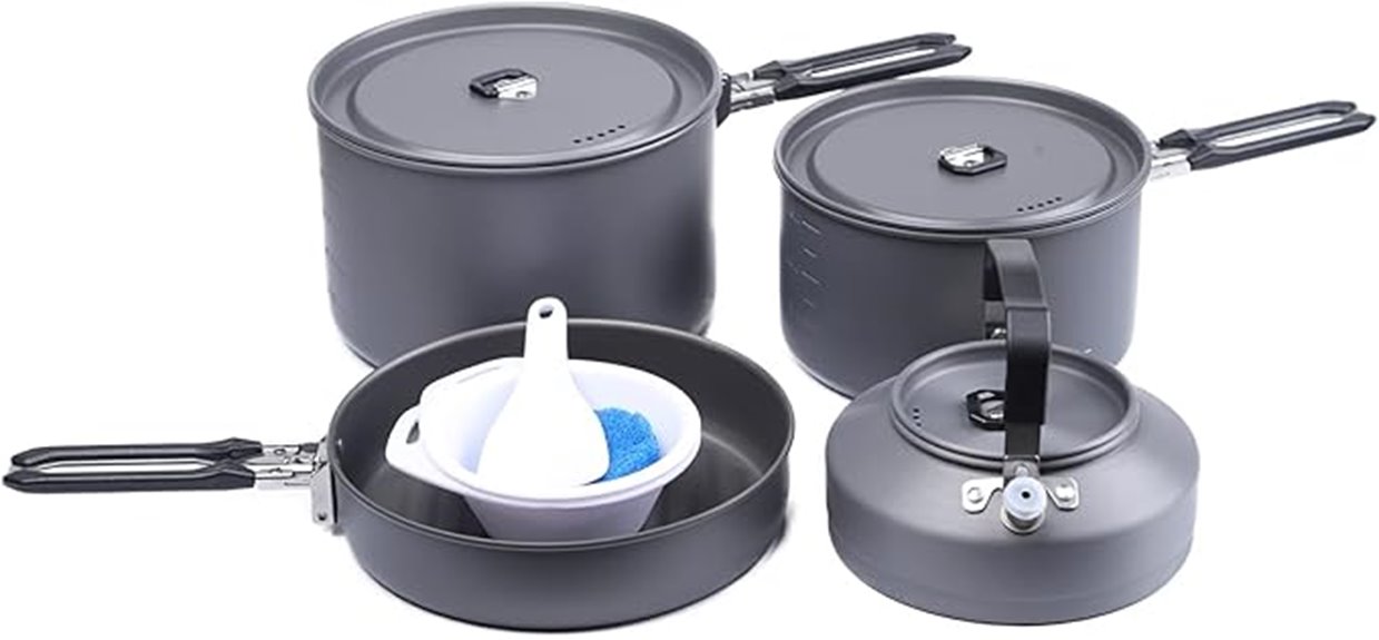 camping cookware with pots