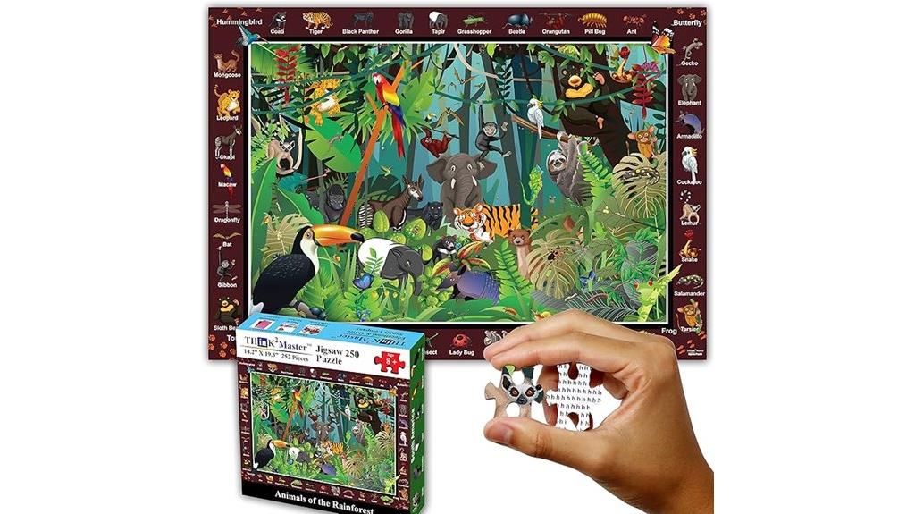 colorful jungle animal puzzle