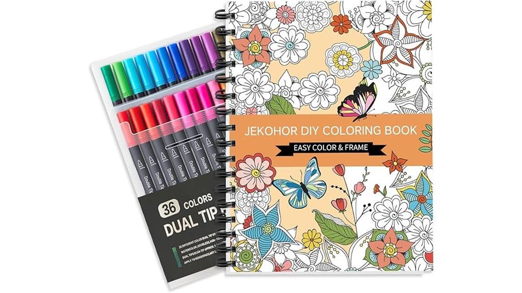coloring set with markers
