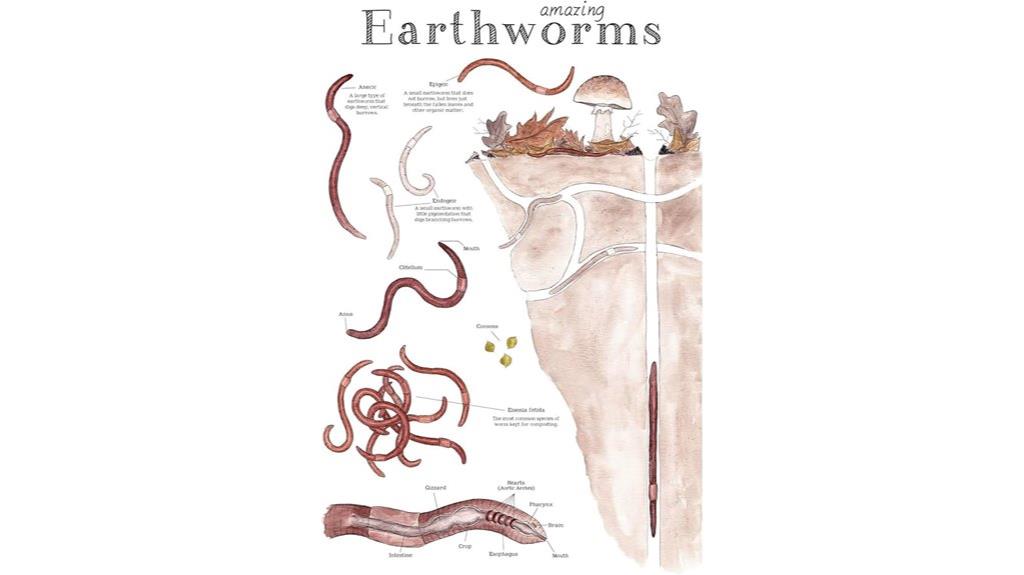 earthworm anatomy science poster