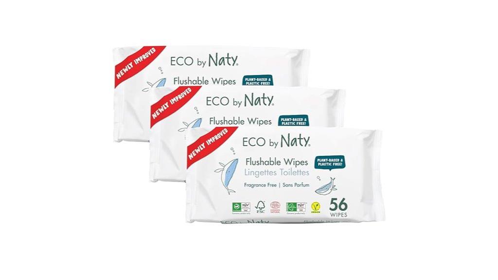 eco friendly flushable baby wipes