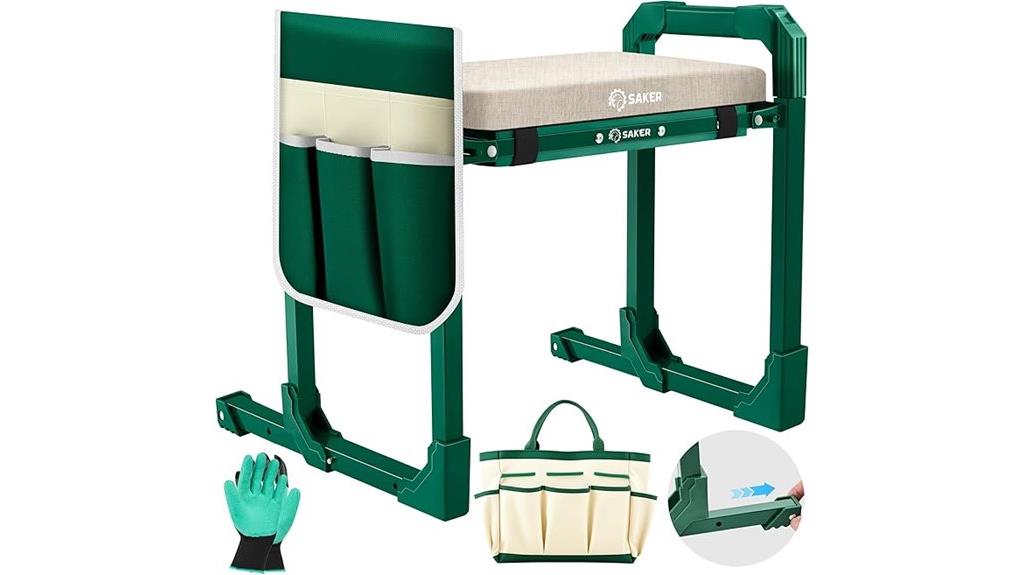 garden kneeler with storage