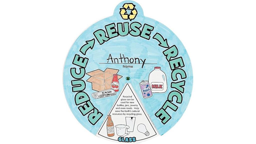kids recycling wheel craft