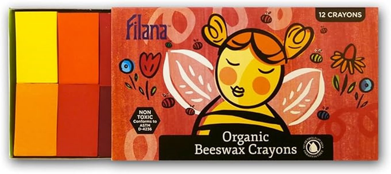 organic beeswax crayon set