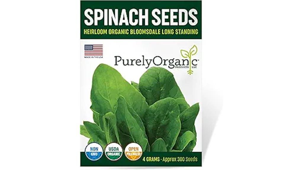 organic bloomsdale spinach