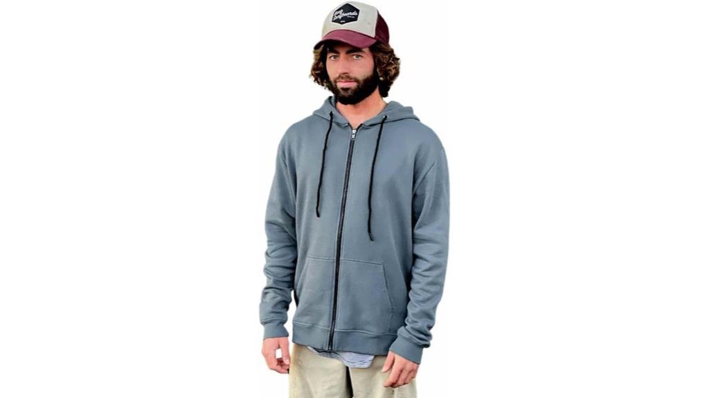 organic cotton zip hoodie